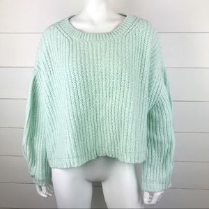 Anthropologie Moth Oversized Cropped Sweater